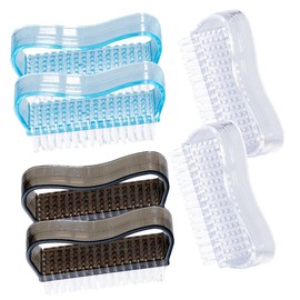 VICASKY 6pcs Nail Scrub Brush Colors for Fingernail and Toenail Cleaning Comfortable Grip Bristles for Gentle Application for Manicure and Pedicure