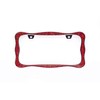Creathome 3D Shining License Plate Frame (Chrome with Shining Red