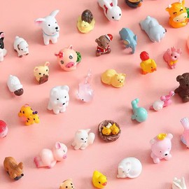 LEEQ 12pcs Mini Blind Box - Blind Bags Creative Gift, Cartoon Animals, Kawaii Animal Figures, for Easter Eggs, Filler Classroom Rewards Party, No Duplicates