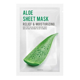 [PACK OF 10] EUNYUL Purity Aloe Facial Sheet Mask Pack 22ml x 10pcs Korean Skincare Soothing & Natural Ingredients for All Skin Types