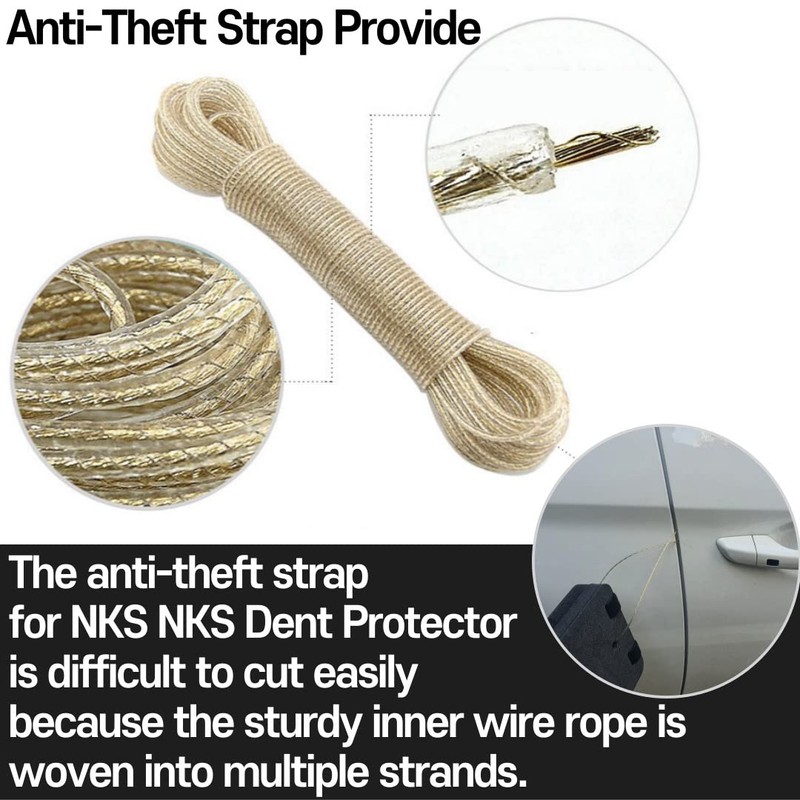 NKS Car Door Dent Protector - Non-Magnetic Removable Guard for