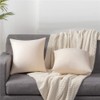 DEZENE Couch Pillow Covers 24x24 Cream: 2 Pack Cozy Soft