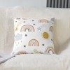Homewish Girls' Rainbow Cushion Covers 50 x 50 cm -