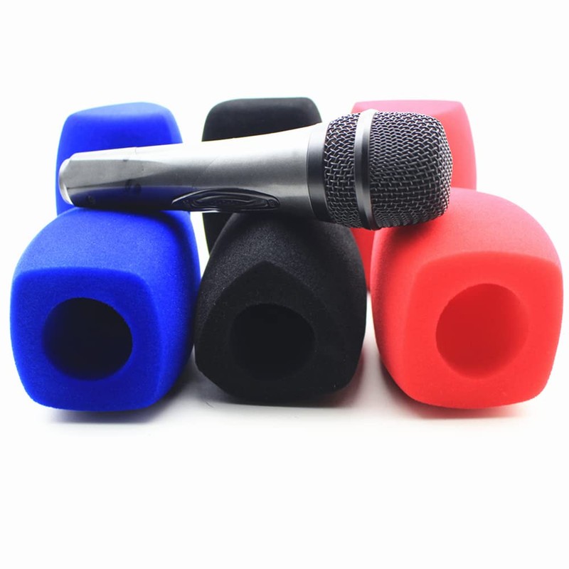 Flocked Foam Windscreen, Sponge Windshield, Handheld Microphone Foam Cover for