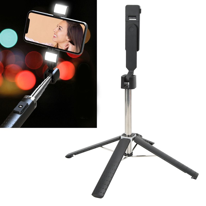Selfie Stick 360 Degrees Rotated LED Fill Light 3 Levels