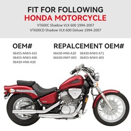 Semi-Metallic-Pro - Pastillas de freno delanteras y zapatas de freno traseras compatibles con Honda Shadow VLX 600 VT600 1994-2007