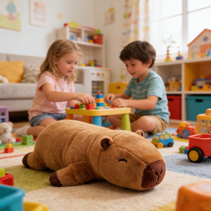 WESOPAN Weighted Capybara Plush Pillow, 30cm Soft Weighted Capybara Stuffed