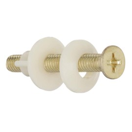 4 X Brass Toilet Seat Hinge Bolts Nuts Standard Replacement 5/16" Metal Screws