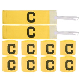 10 piezas de brazalete, brazalete de capitán de fútbol, ​​​​brazalete de capitán, brazalete de capitán de fútbol, ​​33 cm de largo, 7 cm de ancho, para deportes de juegos de(amarillo)