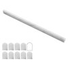 Lovdeco Carrara White 1/2" X 12" Marble Pencil Liner Tile,