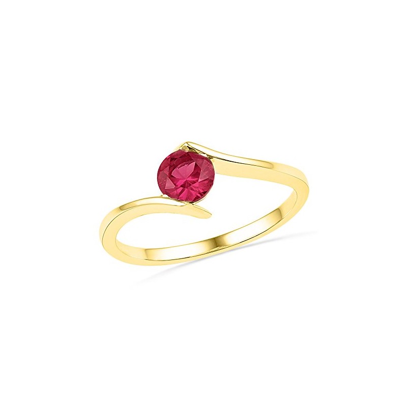 0.70ctw Lab Created Ruby Engagement Ring
