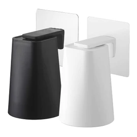 Yamazaki 5487 5488 Film Hook Magnetic Tumbler, Tower, Set of 2, Floating Storage, White, Black