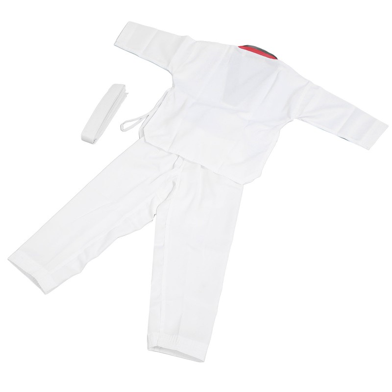 Kids Taekwondo Uniform with Belt Polyester and Cotton Breathable Soft