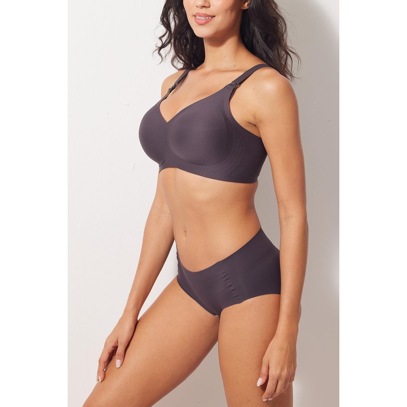 ZUMIY Seamless Maternity Bra, Nursing Bra for Pregnancy Breastfeeding, Ultra
