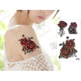 THE FANTASY hm742 Rose-11 Tattoo Sticker, Unisex, 3 Years and Up