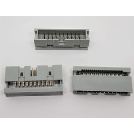 Pc Accessories 4-Pack 2X10 20P Dual Rows 2.54mm Shrouded IDC Male Header, 20 Pins Connectors