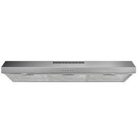 FIREGAS 36 Inch Under Cabinet Range Hood, Ducted/Ductless Convertible Kitchen Vent Hood with 3-Speed Exhaust Fan, 300 CFM, LED Lights, Stainless Steel Stove Hood for Kitchen