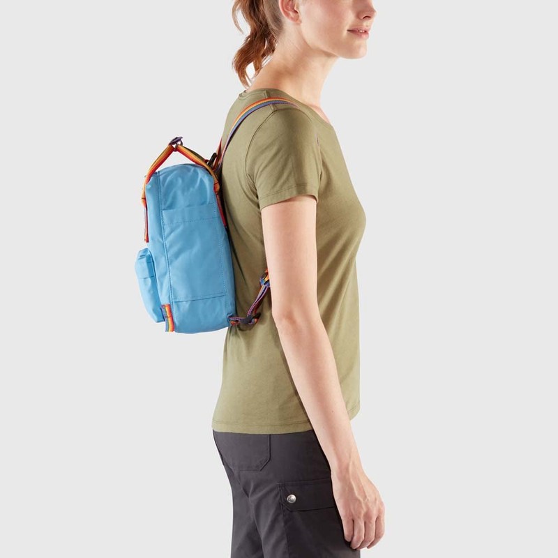 Fjällräven Kånken Rainbow Mini Spruce Green/Rainbow Pattern One Size
