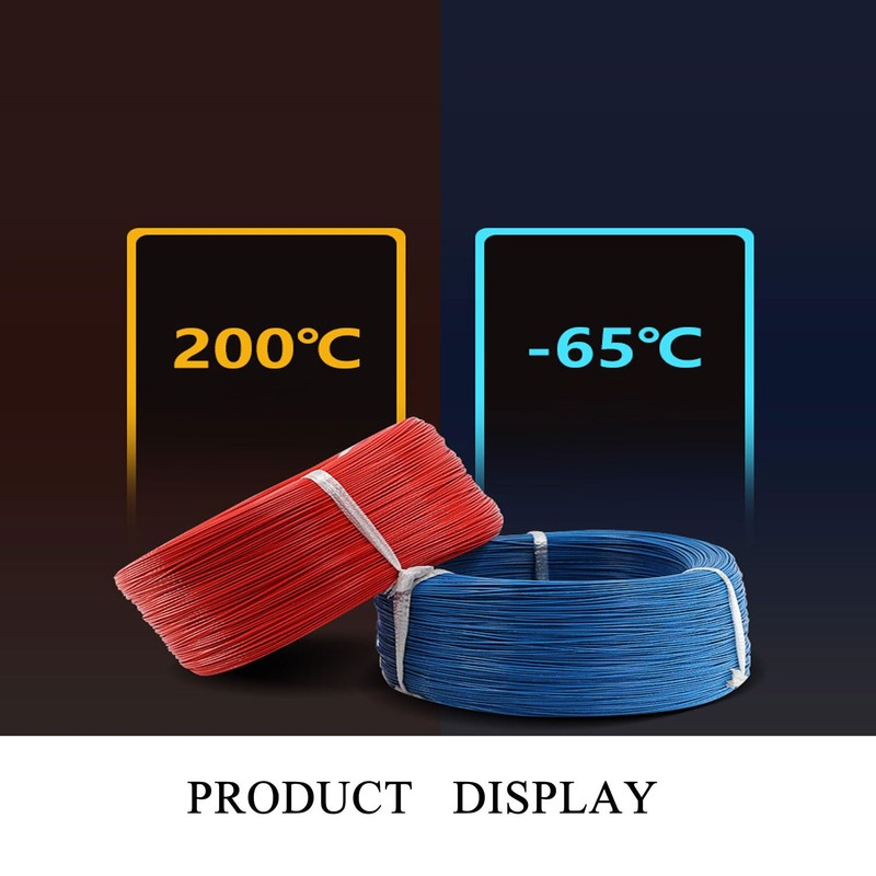 5m 16Ft 24AWG High Temperature PTFE Cable Wire - Red Teflon Wrap Cord