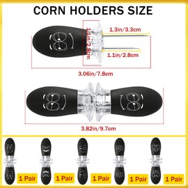 AUGSUN Corn Holders, 10Pcs/5 Pairs Corn Cob Holders Sets, Funny Faces Stainless Steel Corn on The Cob Holders BBQ Fork Skewers for Home Cooking Parties Camping, Black