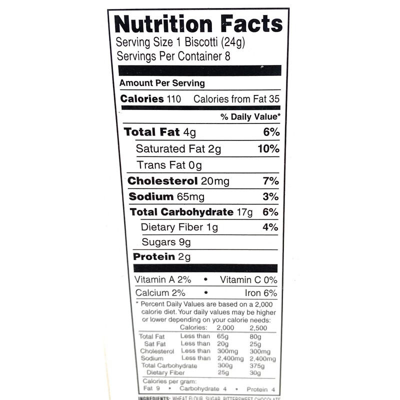 Nonni's Dark Chocolate Almond Biscotti 6.88oz (195g), 2 Pack