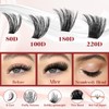 Higu clace Fluffy-Cluster-Lashes 100D Individual-Eyelashes 12-20mm Volume Lash-Clusters D Curl