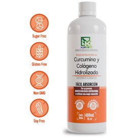 N/A Suplemento con Nanotecnología Liposomal | Extracto de hoja de Olivo con Curcumina y Colágeno Hidrolizado | Nanonutrition by Kemed