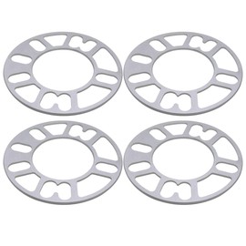 GAsupply - Espaciadores universales de rueda de 3 mm, 4 adaptadores universales para la mayoría de ruedas de 4 y 5 lengüetas PCD de 98 a 120 mm