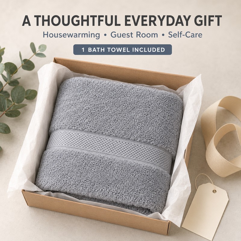 100% Cotton Bath Towel, 70 x 140 cm Large Soft