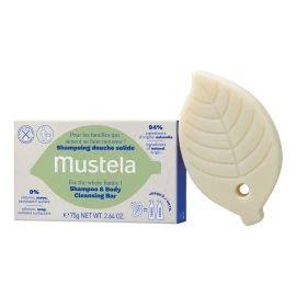 Champú sólido Mustela para cuerpo y cabello 75g