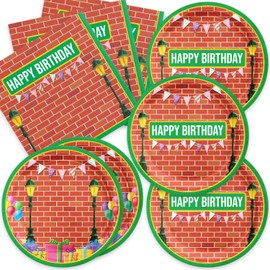 40 unidades de platos de fiesta de cumpleaños de Sésamo Friends Street para niños, niñas, cumpleaños, baby shower