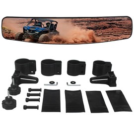 UTV Rearview Mirror, HKOO 16.5" Wide Rear View Race Mirror Convex HD Mirror with 1.75"-2” Clamps Compatible for Polaris RZR 800 900 1000 Turbo PRO XP, Honda Pioneer 1000, Arctic Cat Wildcat(2021+)