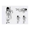 4 x 'Traditional Bagpipe Player' Temporary Tattoos - Water Resistant,