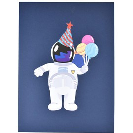 Astronaut Spaceman Pop Up 3D Greeting Card - Great for Children's Birthdays, Boys, Girls, and many other occasions
