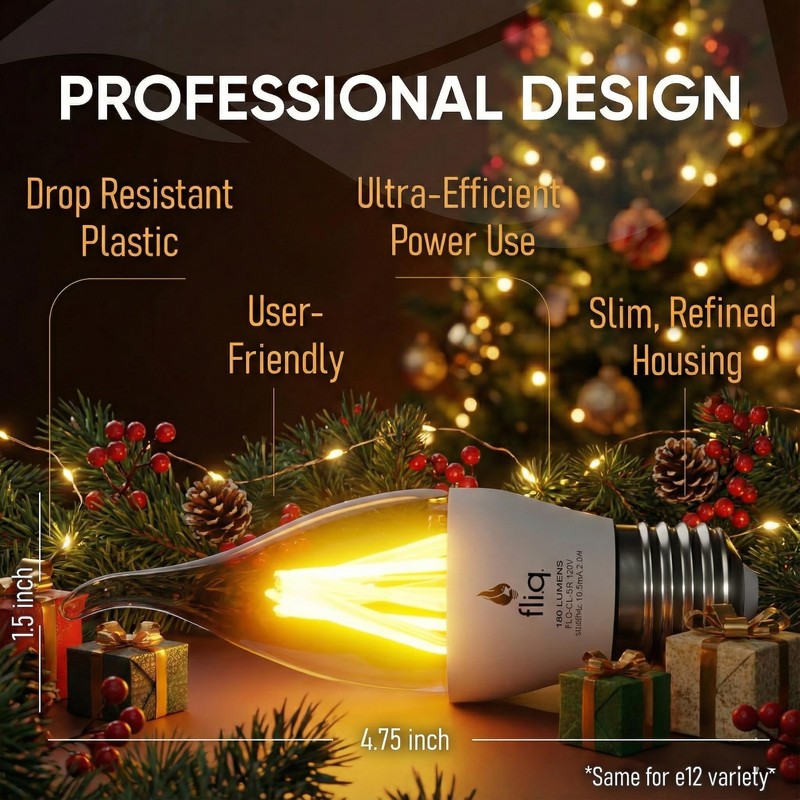 Fliq | LED Flame Light Bulb | 2 Pack |