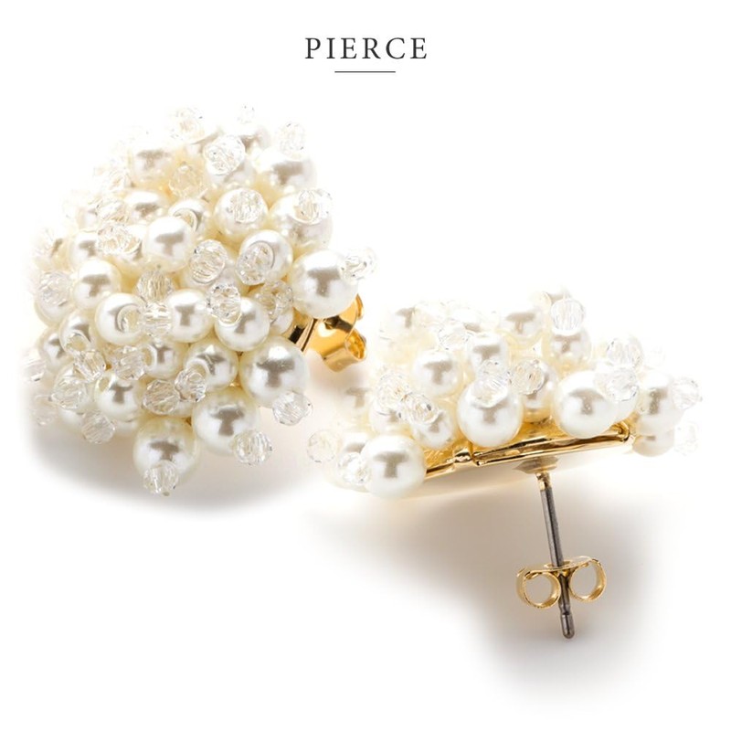 [Cream dot.] Cream Dot Earrings for Women, Popular, Hypoallergenic, Nickel