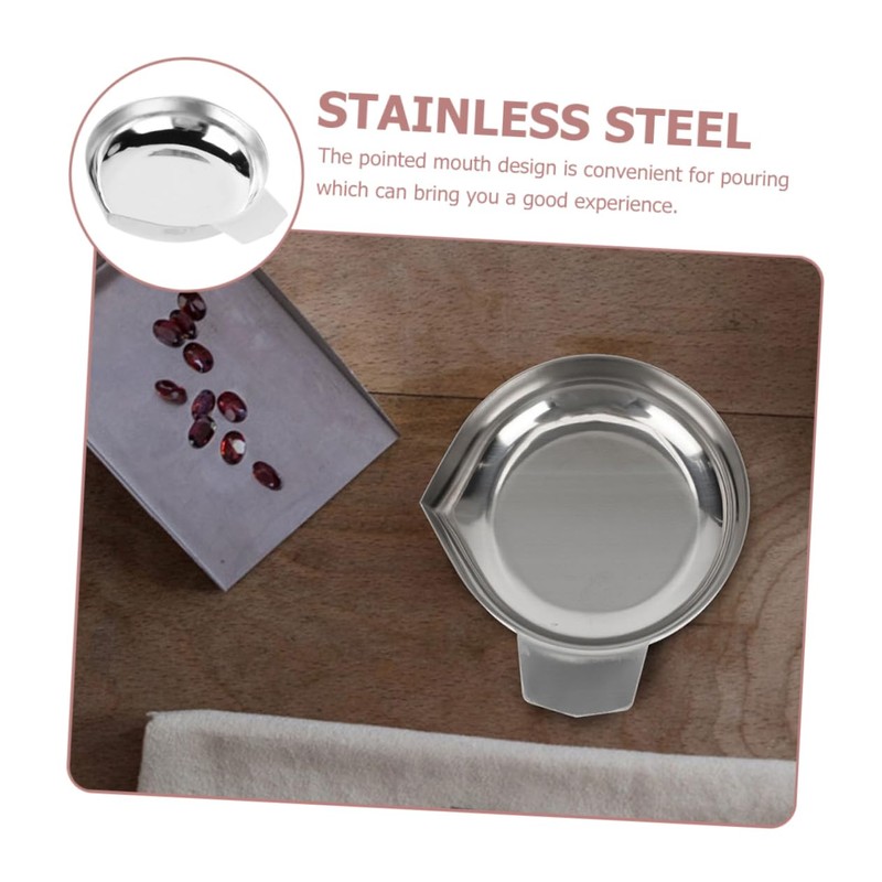 OHPHCALL 3pcs Jewelry Scale Trays Digital Scale Pans Stainless Steel