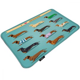HOSNYE Dachshund Doormat Bath Mats for Bathroom Floor I Love Dachshunds Bath Mat Non-Slip Water Absorbent Bath Carpet for Bathtub Bathroom Floor Tub and Shower 16X24 in, 15.7x23.6 inch