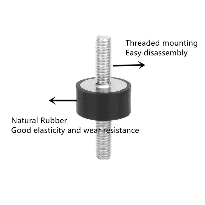 Sourcing Map 25 x 20mm M6 Rubber Mounts, Male Anti