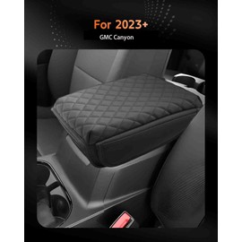 CDEFG for 2023-2025 GMC Canyon Center Console Cover Armrest Box Cover for Canyon (Elevation, AT4, Denali) 2023 2024 2025 Accessories Console Arm Rest Protector Checkered Padded Side Pocket
