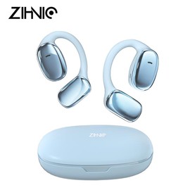 ZIHNIC S11 Open Ear Headphones With Charging Case, Comfort Wireless Earbuds,Bluetooth V5.4 Earphones,HIFI Quality,Blue Audio Electronic Earbuds - Color: Pink