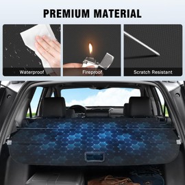 Automiim Cargo Cover for Toyota 4Runner 2024 2023 2010-2022 Trunk Cover with Extra Storage Net Security Shield Shade No Gap Retractable Upgraded Version for 4Runner