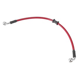 Motoforti Motoforti Universal 40cm 15.75" Motorcycle Brake Clutch Oil Hose Line Pipe Hydraulic Reinforced Stainless Steel Braided Red