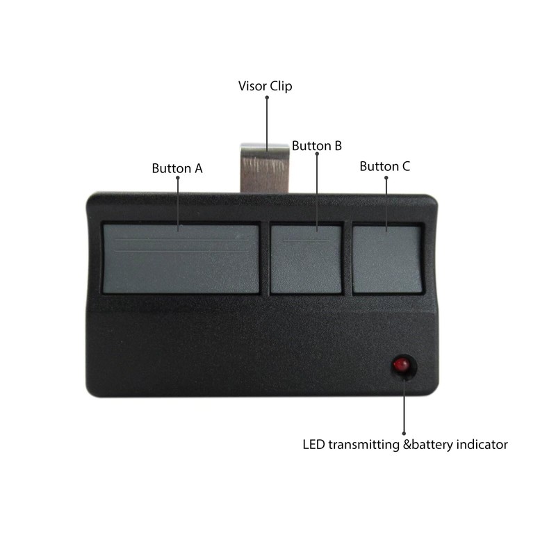 2X Garage Door Opener Remote Replacement Fit for LiftMaster 373W,
