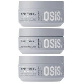Schwarzkopf Professional OSiS Tipsy Twirl Gelee für lockiges und gewelltes Haar, starke Definition, Volumen, Leichtigkeit, Schutz gegen Feuchtigkeit, normale Befestigung, 300 ml, 3 Stück