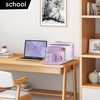 JMHUD 9-Section Desk File Organizer, Vertical File Holder, Mesh Desktop
