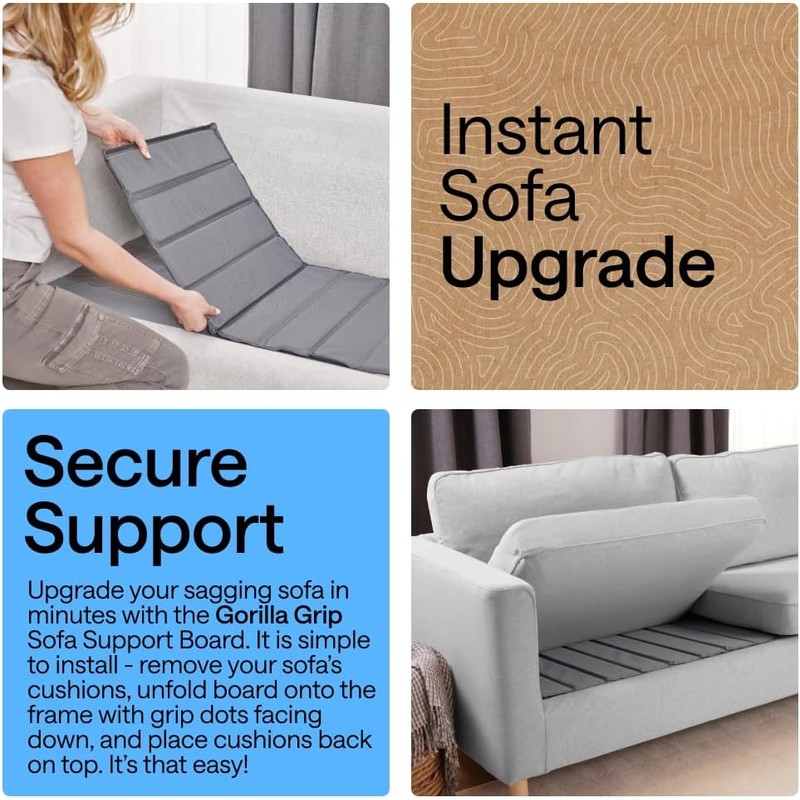 GORILLA GRIP Heavy Duty Couch Cushion Support Board to Fix