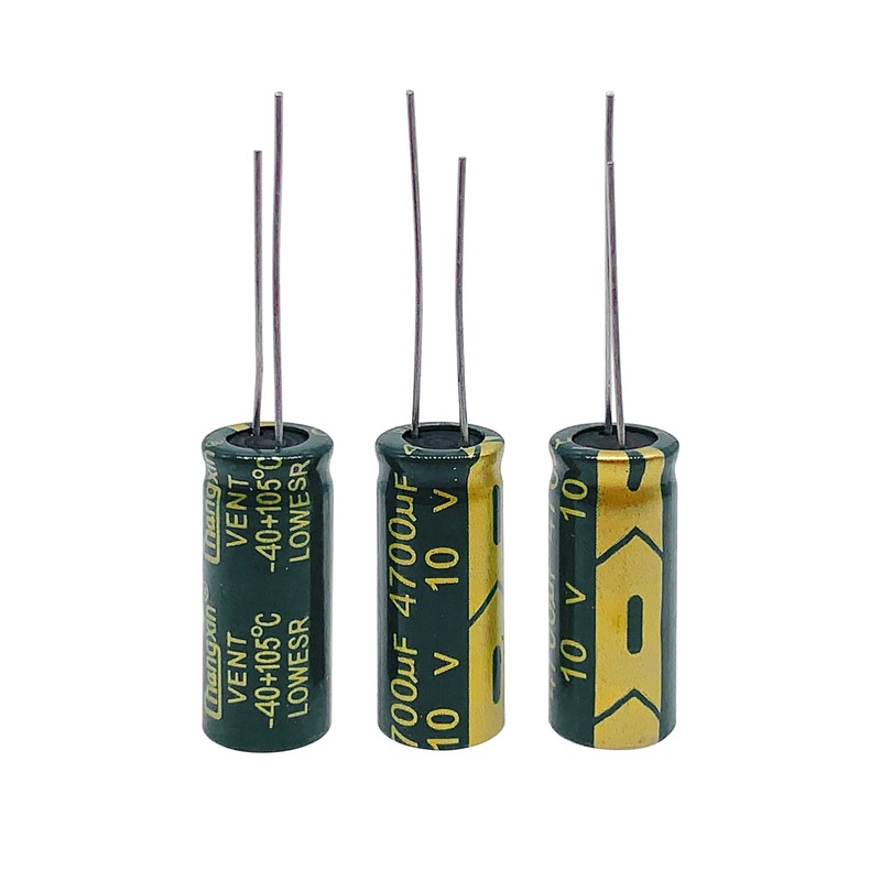 Cermant 10pcs 10V 4700UF Capacitor 10x25MM(0.39x0.98in) High Frequency Aluminum Electrolytic