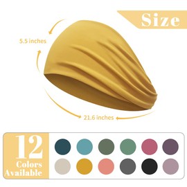 Z-CHARMMY Headbands for Women Fashion, Hair Bands for Women, Head Bands for Women's Hair, 12 Pieces