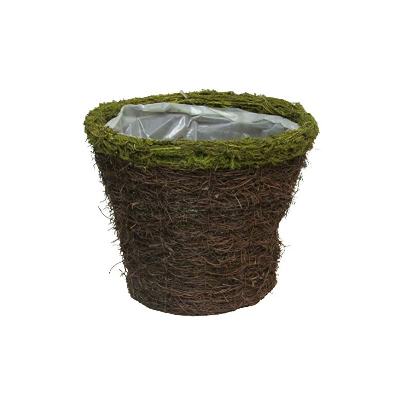 Admired By Nature Moss Rim 8" w/Soft Liner Natural Grapevine